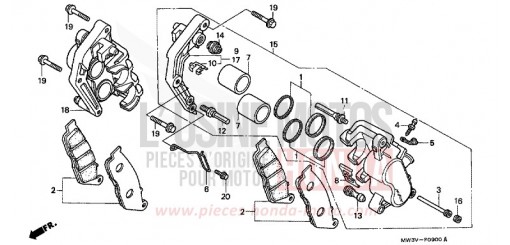 FRONT BRAKE CALIPER CB750F2V de 1997